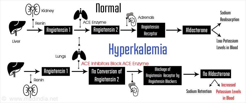 ace inhibitors cause hyperkalemia or hypokalemia