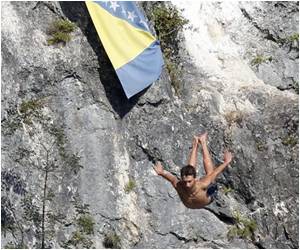 Adrenaline Junkies Take the High Diving Plunge In Bosnia
