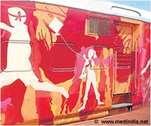 Red Ribbon Express Spills Awareness at Platform II