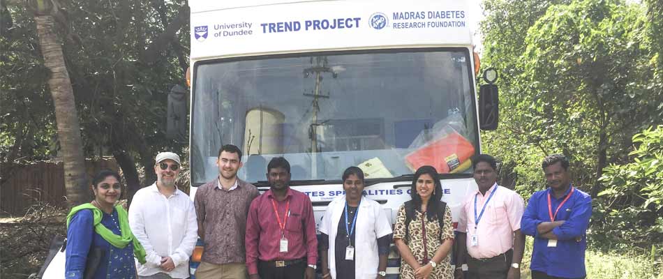 Trend Team with Dr. Mohan's Diabetes Van