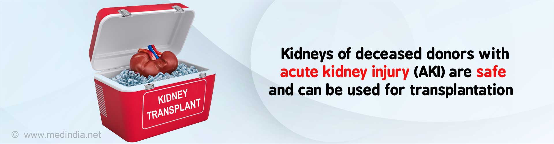 Kidneys of deceased donors with acute kidney injury (AKI) are safe and can be used for transplantation.