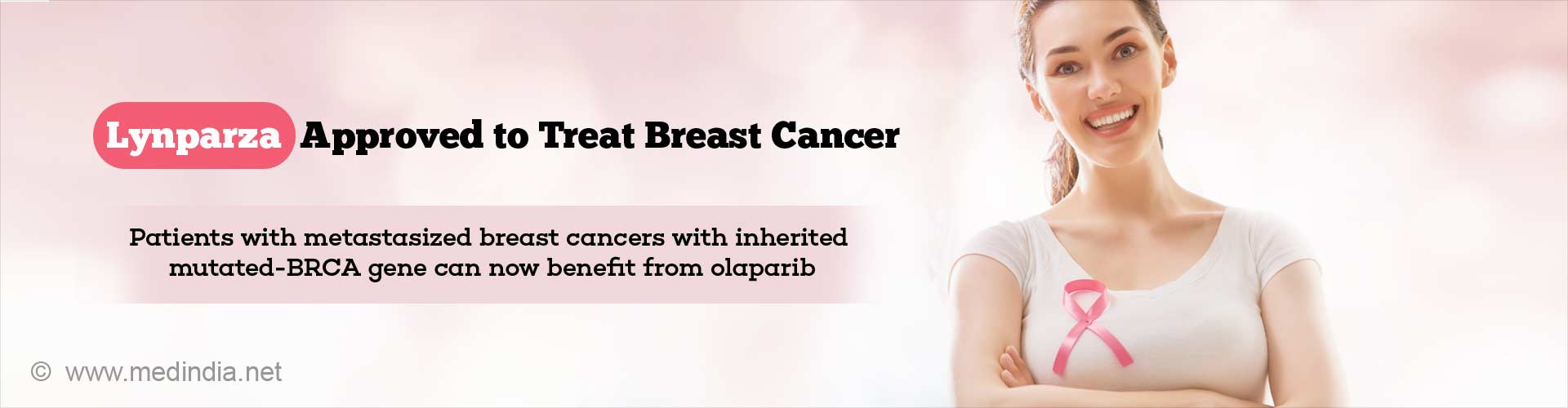 Lymparza approved to treat breast cancer
- patients with metastasized breast cancers with inherited mutated-BRCA gene can now benefit from olaparib