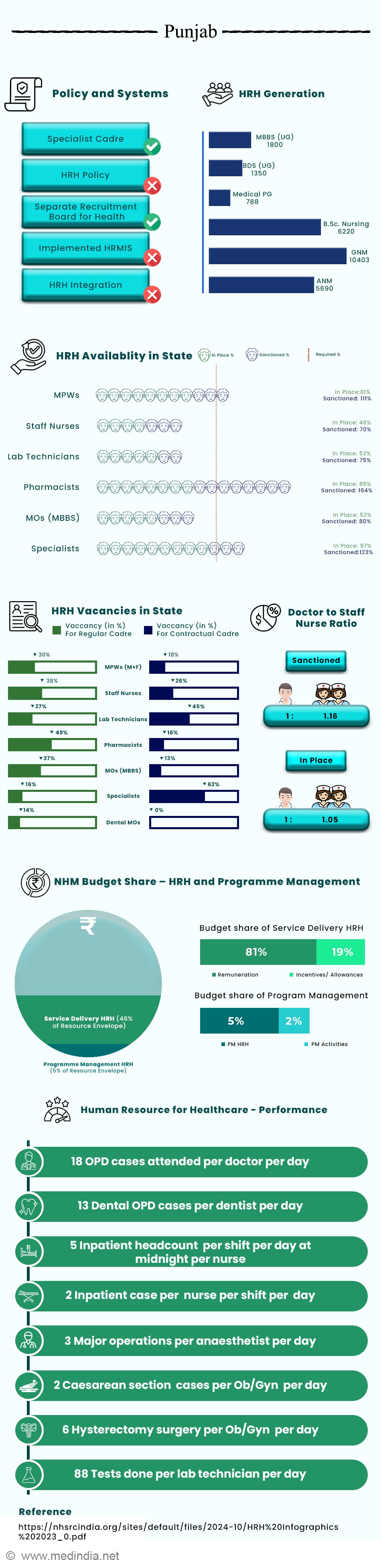 HRH Workforce Snapshot: Punjab Healthcare Overview 2022–2023